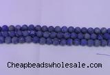 CLA64 15.5 inches 12mm round matte lapis lazuli beads