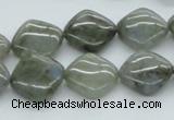 CLB118 15.5 inches 14*14mm diamond labradorite gemstone beads wholesale