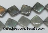 CLB153 15.5 inches 10*10mm diamond labradorite gemstone beads