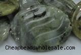 CLB50 15.5 inches 30*40mm carved oval labradorite gemstone beads
