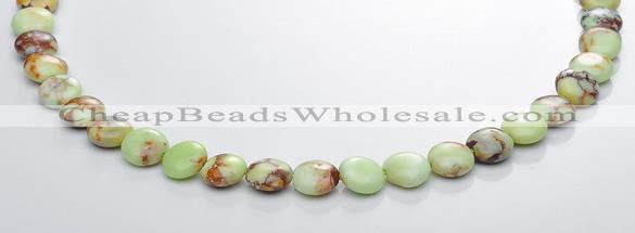 CLE18 flat round 10mm lemon turquoise gemstone beads Wholesale