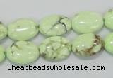 CLE46 15.5 inches 12*16mm oval lemon turquoise beads wholesale