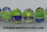 CLG38 14 inches 8*10mm faceted rondelle handmade lampwork beads