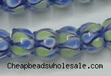 CLG781 14 inches 8*12mm rondelle lampwork glass beads wholesale