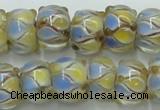 CLG784 14 inches 8*12mm rondelle lampwork glass beads wholesale
