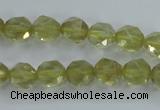 CLQ302 15.5 inches 8mm faceted nuggets lemon quartz beads