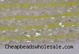 CLQ311 15.5 inches 6mm faceted nuggets lemon quartz beads