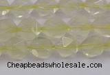 CLQ313 15.5 inches 10mm faceted nuggets lemon quartz beads