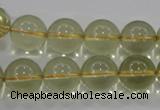 CLQ54 15.5 inches 14mm round natural lemon quartz beads wholesale