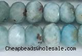 CLR103 15.5 inches 5*8mm faceted rondelle larimar gemstone beads