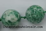 CLS102 15.5 inches 25mm faceted round large Qinghai jade beads