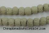 CLV352 15.5 inches 8mm ball dyed lava beads wholesale