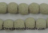 CLV354 15.5 inches 13mm ball dyed lava beads wholesale