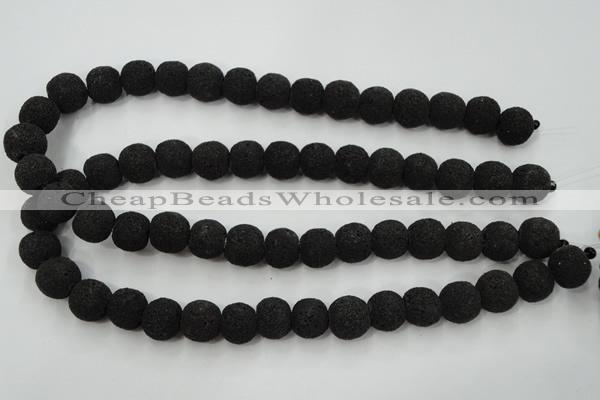 CLV381 15.5 inches 14mm ball dyed lava beads wholesale