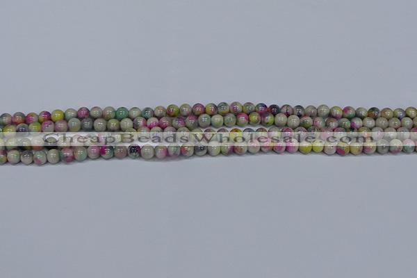 CMJ435 15.5 inches 4mm round rainbow jade beads wholesale