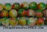 CMJ458 15.5 inches 8mm round rainbow jade beads wholesale