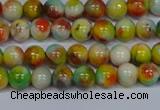 CMJ499 15.5 inches 6mm round rainbow jade beads wholesale