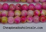 CMJ513 15.5 inches 6mm round rainbow jade beads wholesale