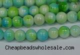 CMJ520 15.5 inches 6mm round rainbow jade beads wholesale