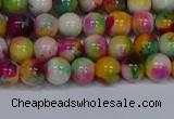 CMJ590 15.5 inches 6mm round rainbow jade beads wholesale
