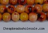 CMJ647 15.5 inches 8mm round rainbow jade beads wholesale