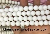 CMJ803 15.5 inches 10mm round matte Mashan jade beads wholesale
