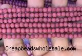 CMJ830 15.5 inches 4mm round matte Mashan jade beads wholesale