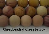 CMK312 15.5 inches 8mm round matte sunset mookaite beads