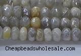 CMS1331 15.5 inches 4*6mm faceted rondelle AB-color grey moonstone beads