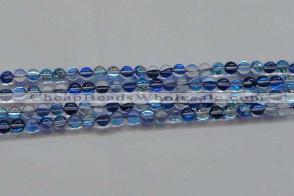 CMS1582 15.5 inches 8mm round synthetic moonstone beads wholesale