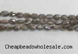 CMS1798 15.5 inches 8*12mm faceted oval AB-color moonstone beads