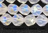 CMS1871 15.5 inches 6mm faceted nuggets AB-color white moonstone beads
