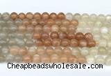 CMS2165 15 inches 6mm round rainbow moonstone beads