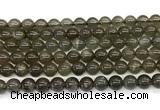 CMS2302 15 inches 8mm round black moonstone beads wholesale