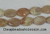 CMS545 15.5 inches 10*14mm faceted oval moonstone beads wholesale