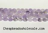CNA1124 15.5 inches 12mm flat round natural lavender amethyst beads