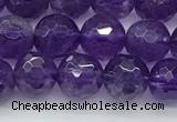 CNA1171 15.5 inches 6mm faceted round natural amethyst beads