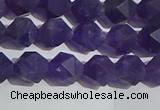 CNA766 15.5 inches 6mm faceted nuggets matte amethyst beads