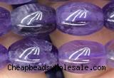 CNA771 15.5 inches 8*11mm rice amethyst gemstone beads