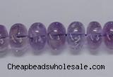 CNA810 15.5 inches 8*12mm rondelle natural light amethyst beads