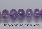 CNA811 15.5 inches 10*14mm rondelle natural light amethyst beads