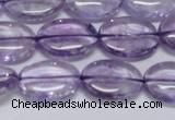 CNA832 15.5 inches 13*18mm oval natural light amethyst beads