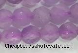 CNA962 15.5 inches 4mm faceted round natural lavender amethyst beads