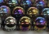 CNC254 15.5 inches 12mm round AB-color white crystal beads