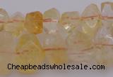 CNG1020 15.5 inches 8*12mm - 12*16mm faceted nuggets citrine beads