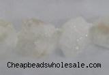 CNG1640 15.5 inches 13*18mm - 18*25mm nuggets plated druzy agate beads