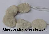 CNG2170 7.5 inches 25*35mm - 35*40mm freeform druzy agate beads