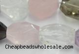 CNG236 15.5 inches 15*22mm – 18*25mm faceted nuggets mixed quartz beads