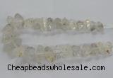CNG2577 15.5 inches 10*20mm - 15*35mm faceted nuggets white crystal beads