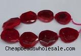 CNG2960 15.5 inches 42*45mm - 45*50mm faceted freeform agate beads